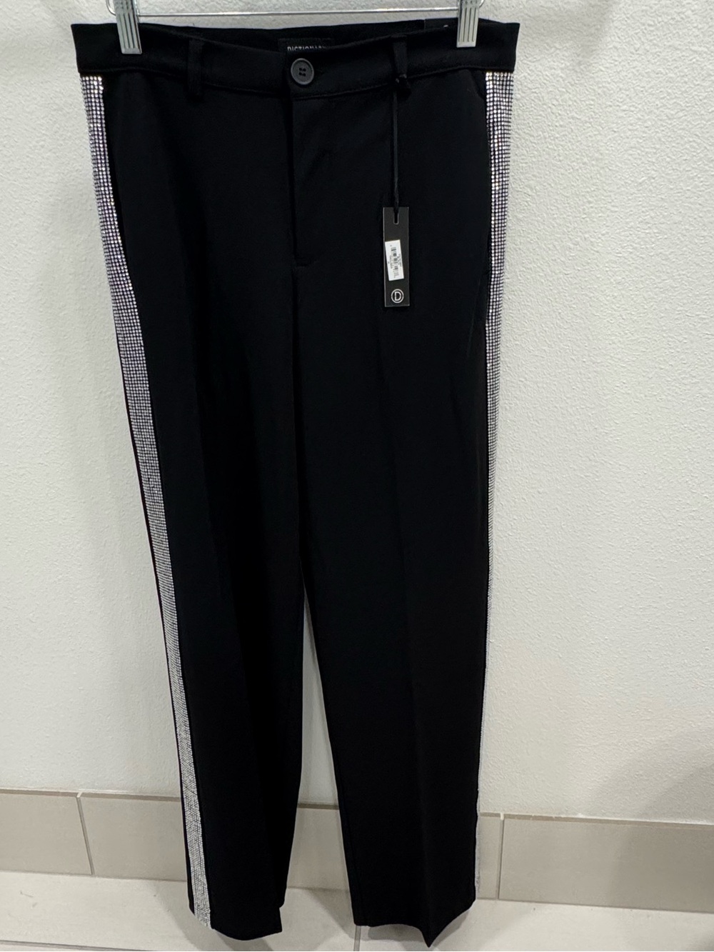 Dictionary Women’s Black Rhinestone Detail Trouser Size Medium
